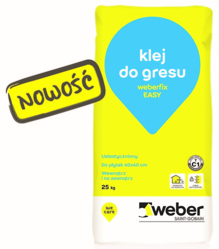 nowy klej do gresu weberfix EASY